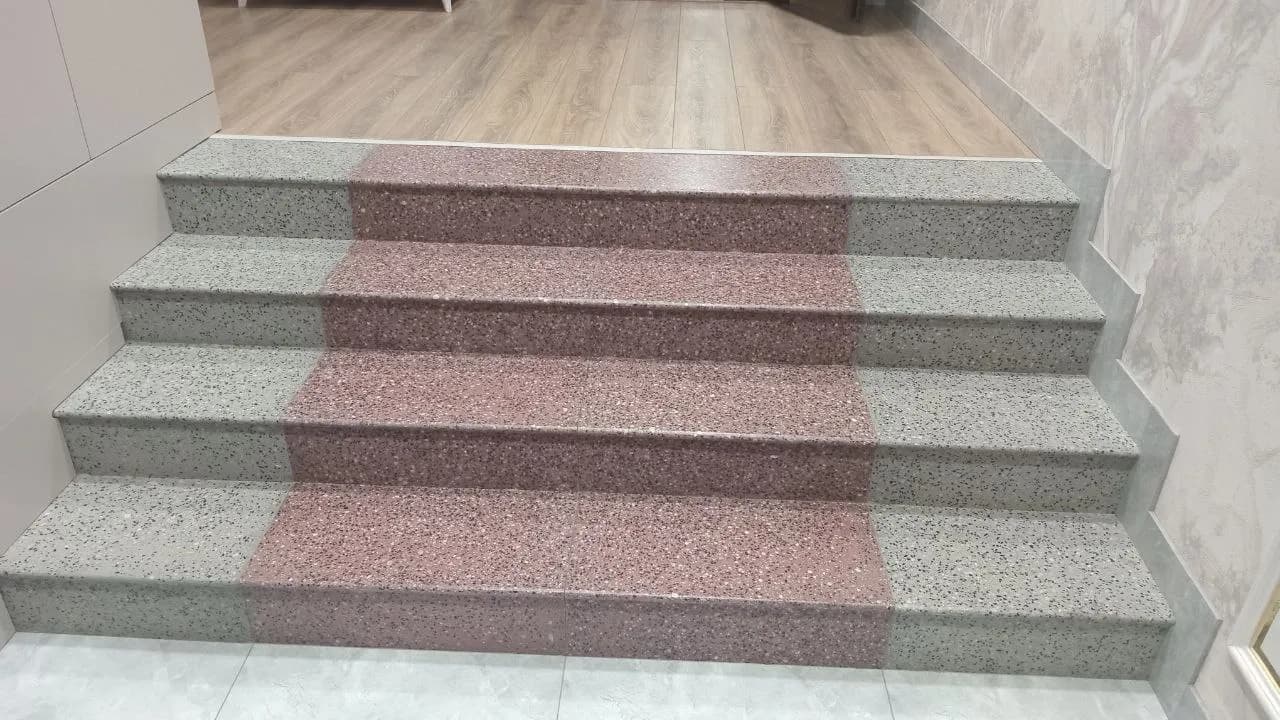 Лестница, коричневый с деревом
